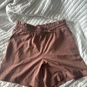Mondetta Performance Luxury Womens Shorts Sz.M brown Stretch Draw Waist